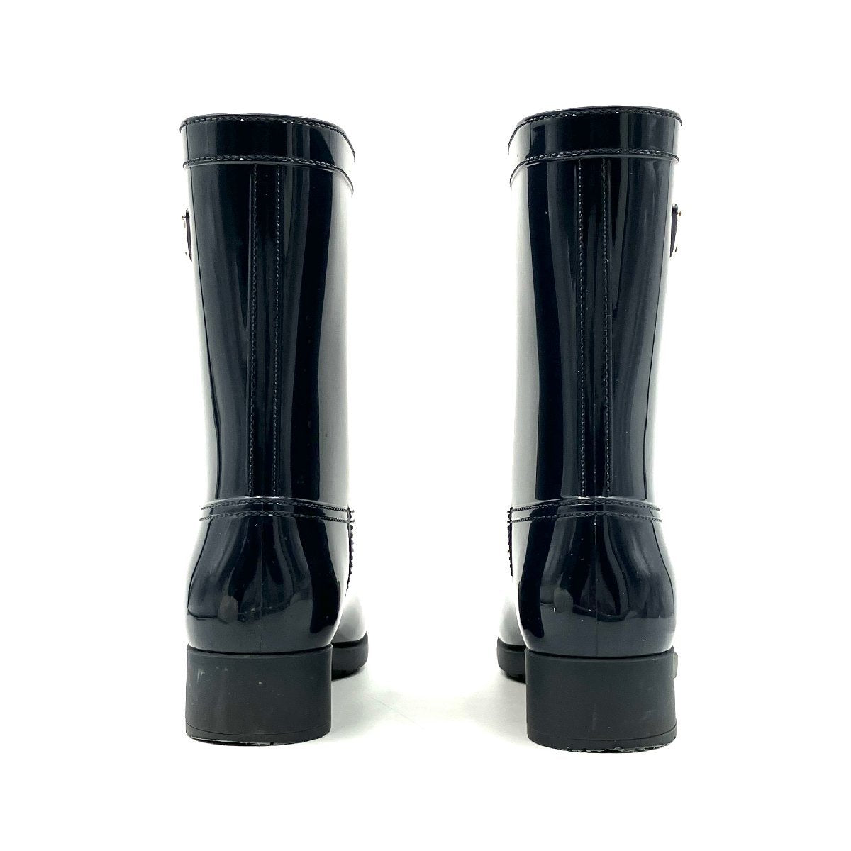 PRADA rain boots navy rubber ladies 36 sizes