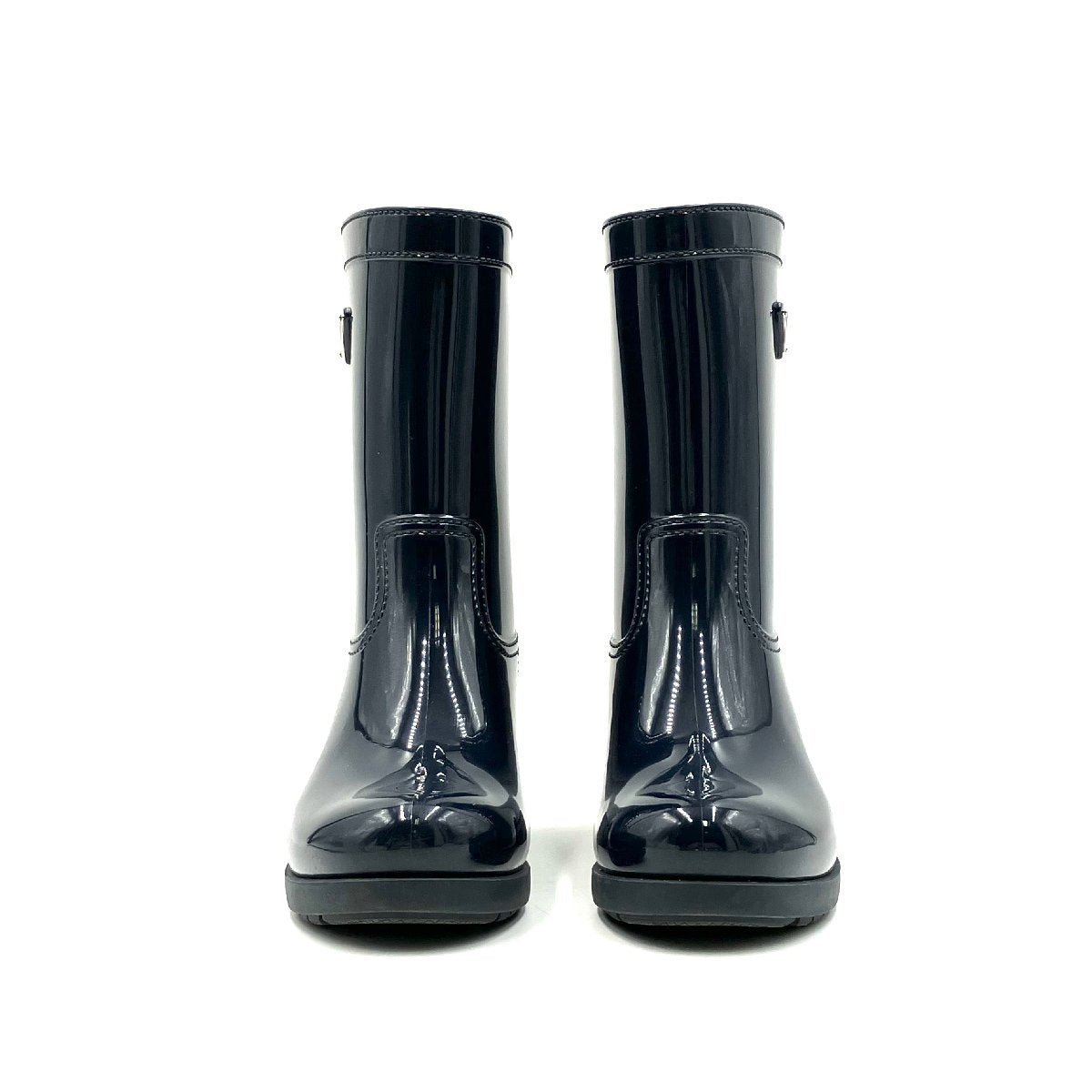 PRADA rain boots navy rubber ladies 36 sizes