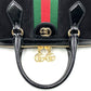 GUCCI Sherry Line Offdeer Suede 2way Shoulder Bag Handbag